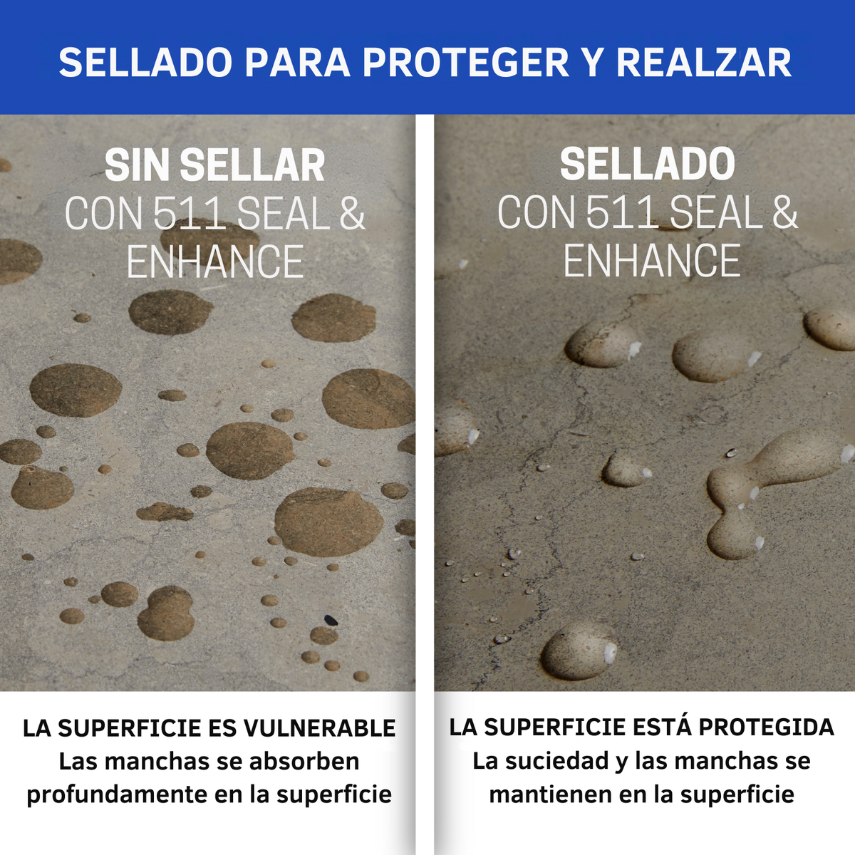 511 Seal & Enhance – Sellador y Realzador de Color para Mármol y Granito