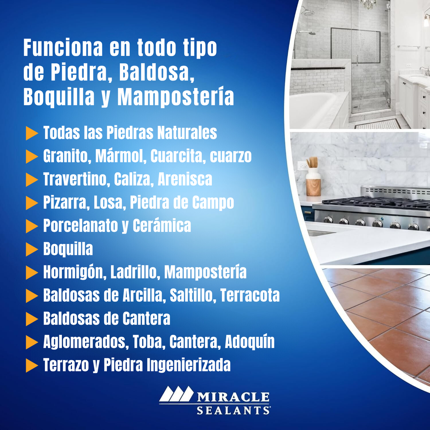 511 Porous Plus -Sellador para cubiertas de granito - Miracle Sealants