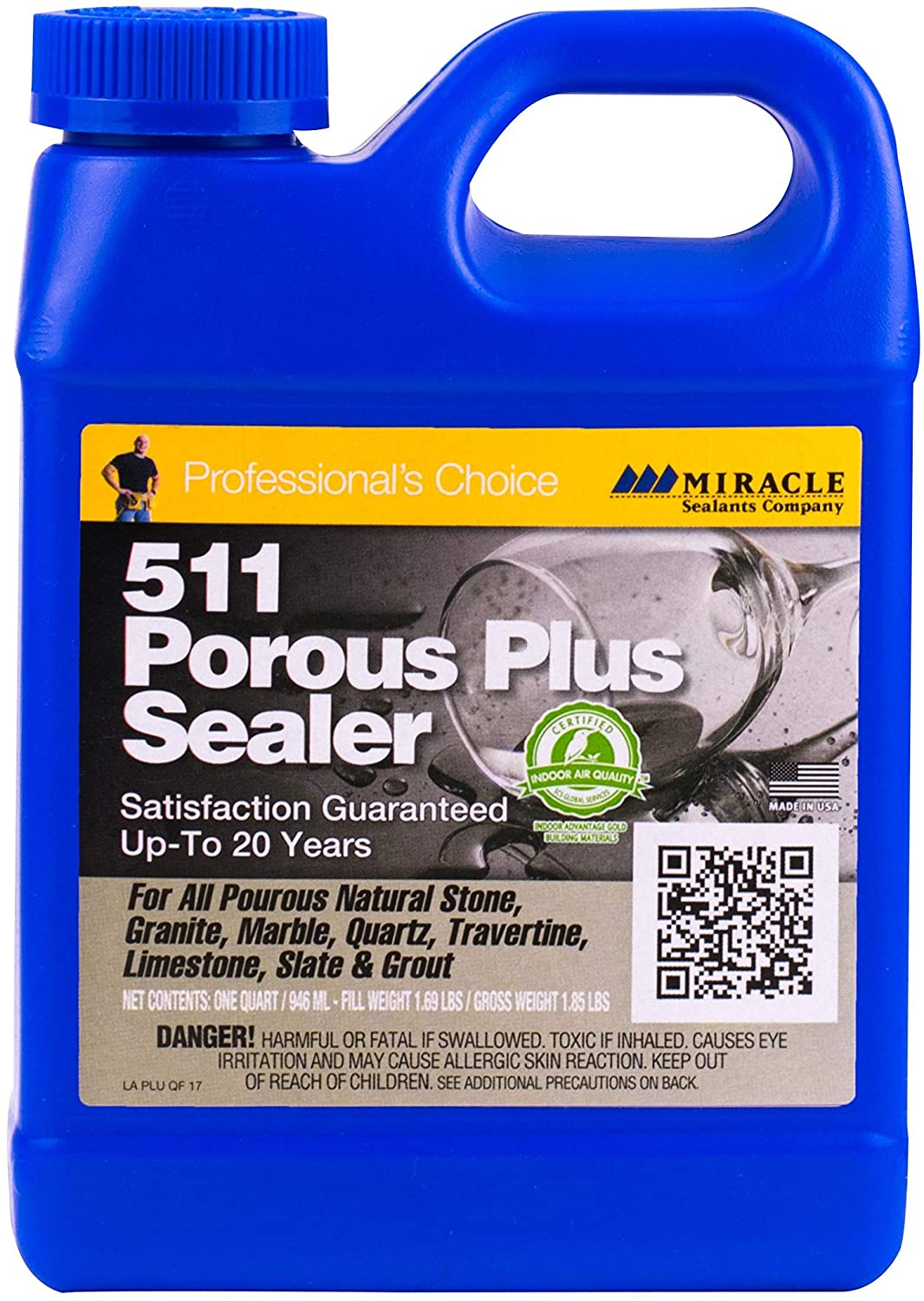 511 Porous Plus. Sellador Con Alta Proteccion Contra Grasas y Aceites Ideal para Cubiertas de Granito en Cocinas