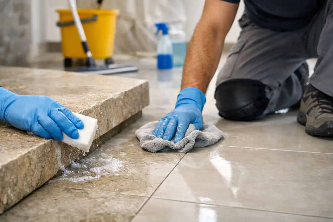 Limpieza postobra sin dañar piedra y porcelánico