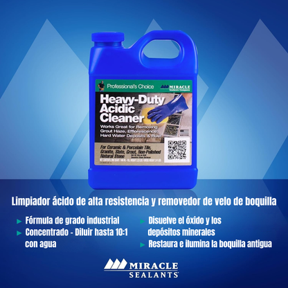 Heavy Duty Acidic Cleaner-Jabón ácido para superficies no pulidas - Miracle Sealants