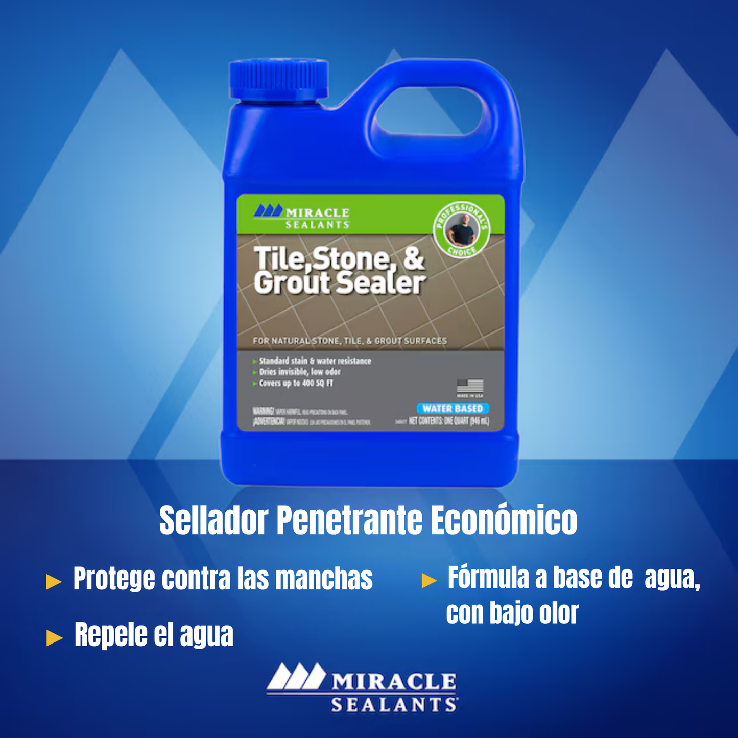 Tile, Stone and Grout Sealer (Base Agua). Sellador de Acceso para Canteras y Barro