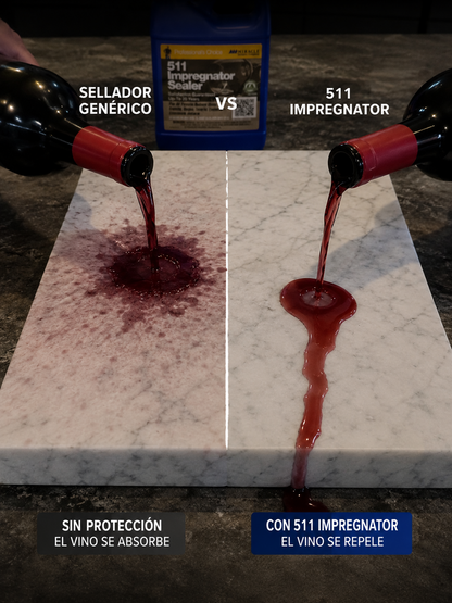 511 Impregnador. Sellador Apariencia Natural Ideal para Mármoles en Fachadas, Pisos y Baños