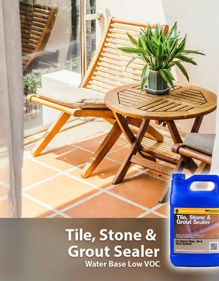 Tile, Stone and Grout Sealer (Agua) -Sellador económico para cantera, barro y concreto base agua -  Miracle Sealants