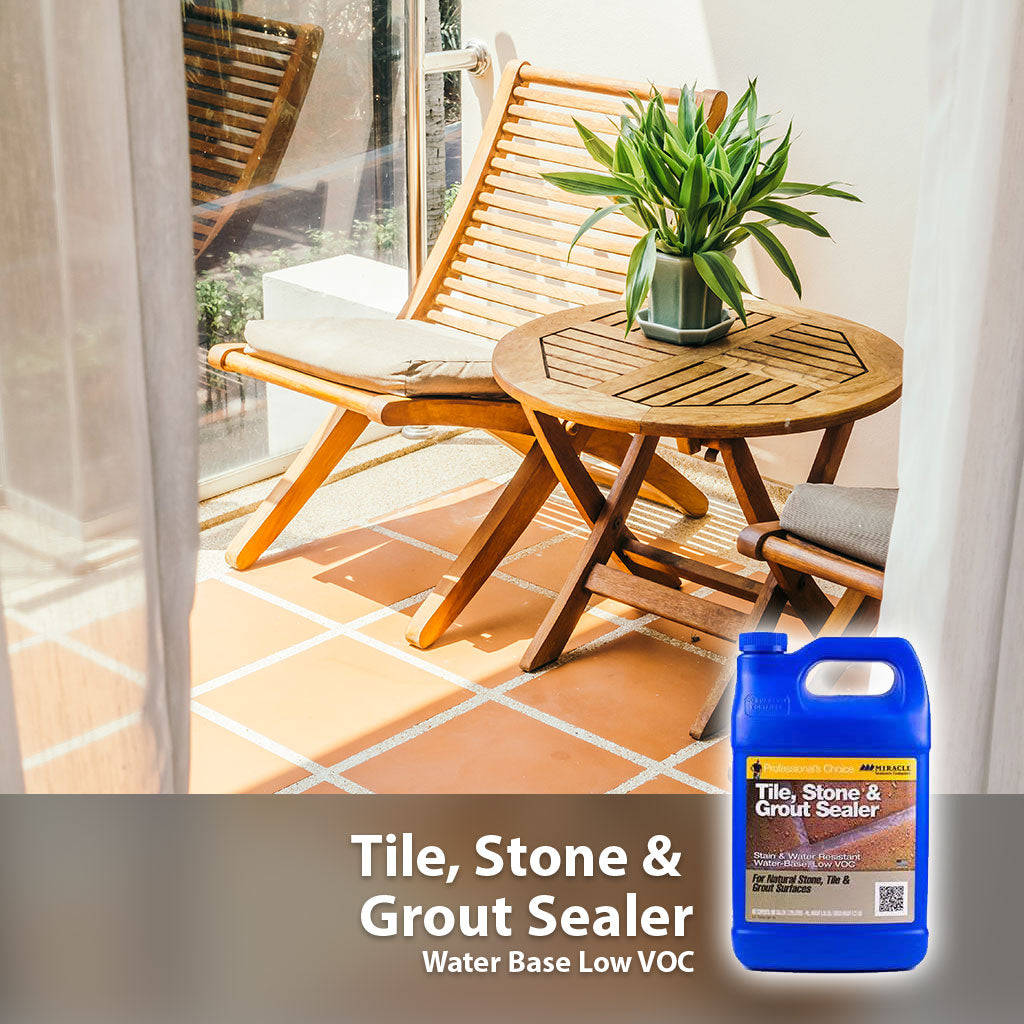 Tile, Stone and Grout Sealer (Agua) -Sellador económico para cantera, barro y concreto base agua -  Miracle Sealants